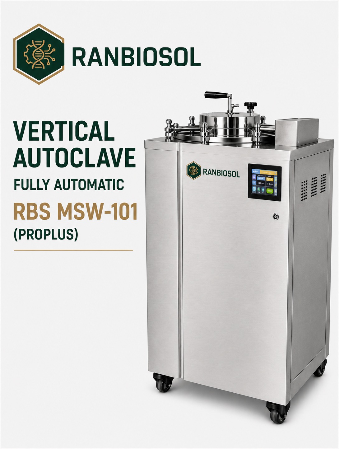 VERTICAL AUTOCLAVE FULLY AUTOMATIC RBS MSW-101 (PROPLUS)
