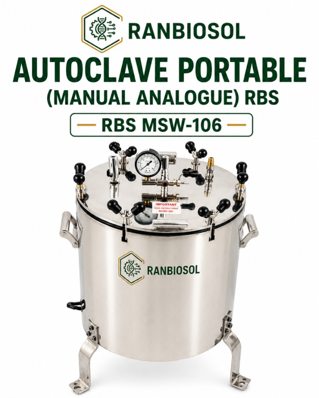 AUTOCLAVE PORTABLE (MANUAL ANALOGUE) RBS MSW-106