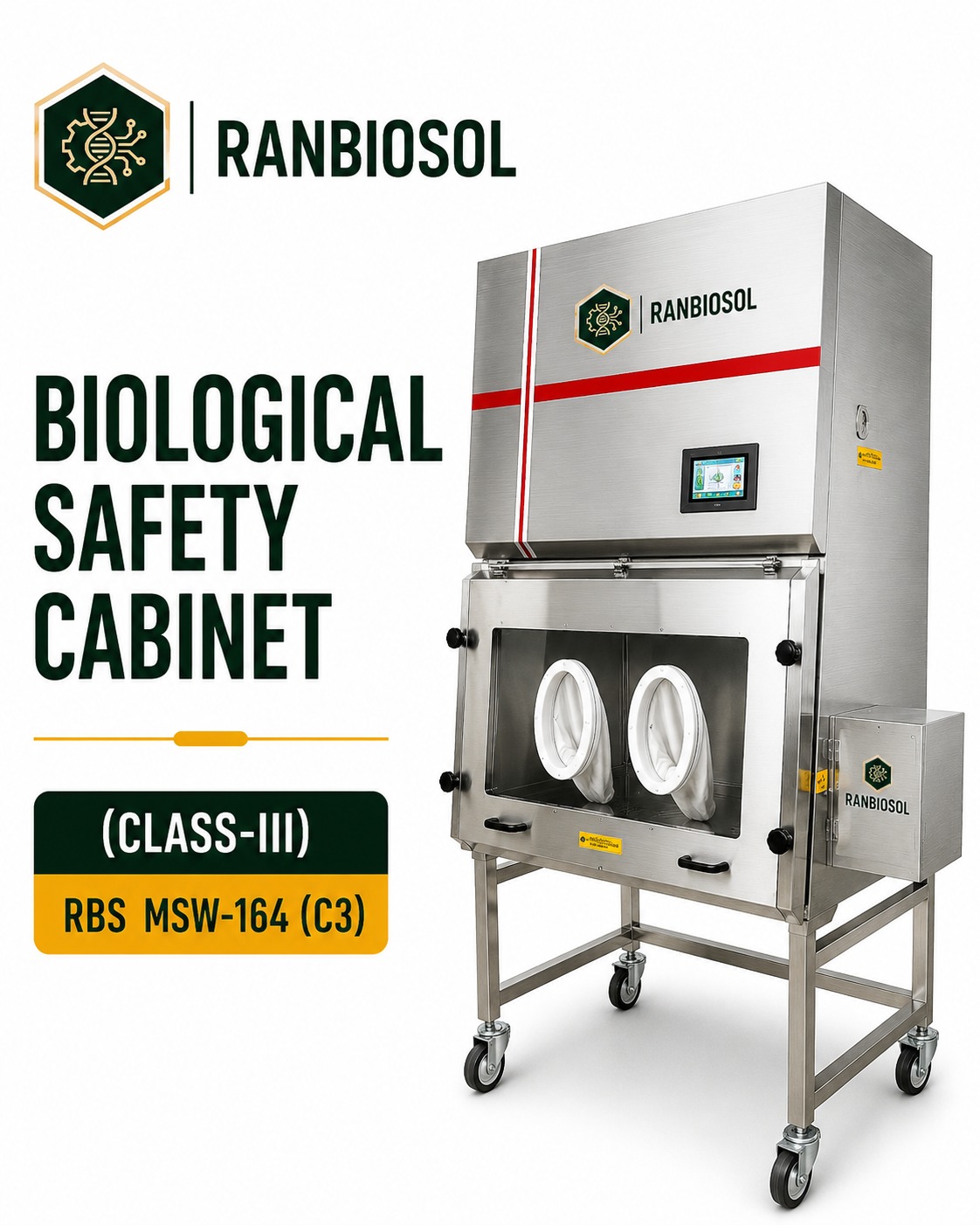 BIOLOGICAL SAFETY CABINET (CLASS-III) RBS MSW-164 (C3)